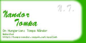 nandor tompa business card